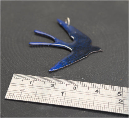 Enamelled Swallow Pendants-2 sizes