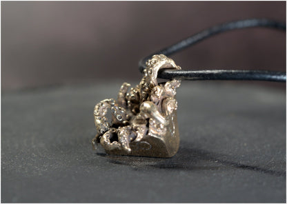 D10 Bronze pendant "Bye, sanity!"