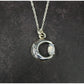 Colgante Luna de plata con piedra de luna talla marquesa