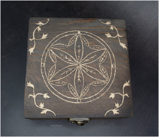 Caja de madera grabada- Modelo 2