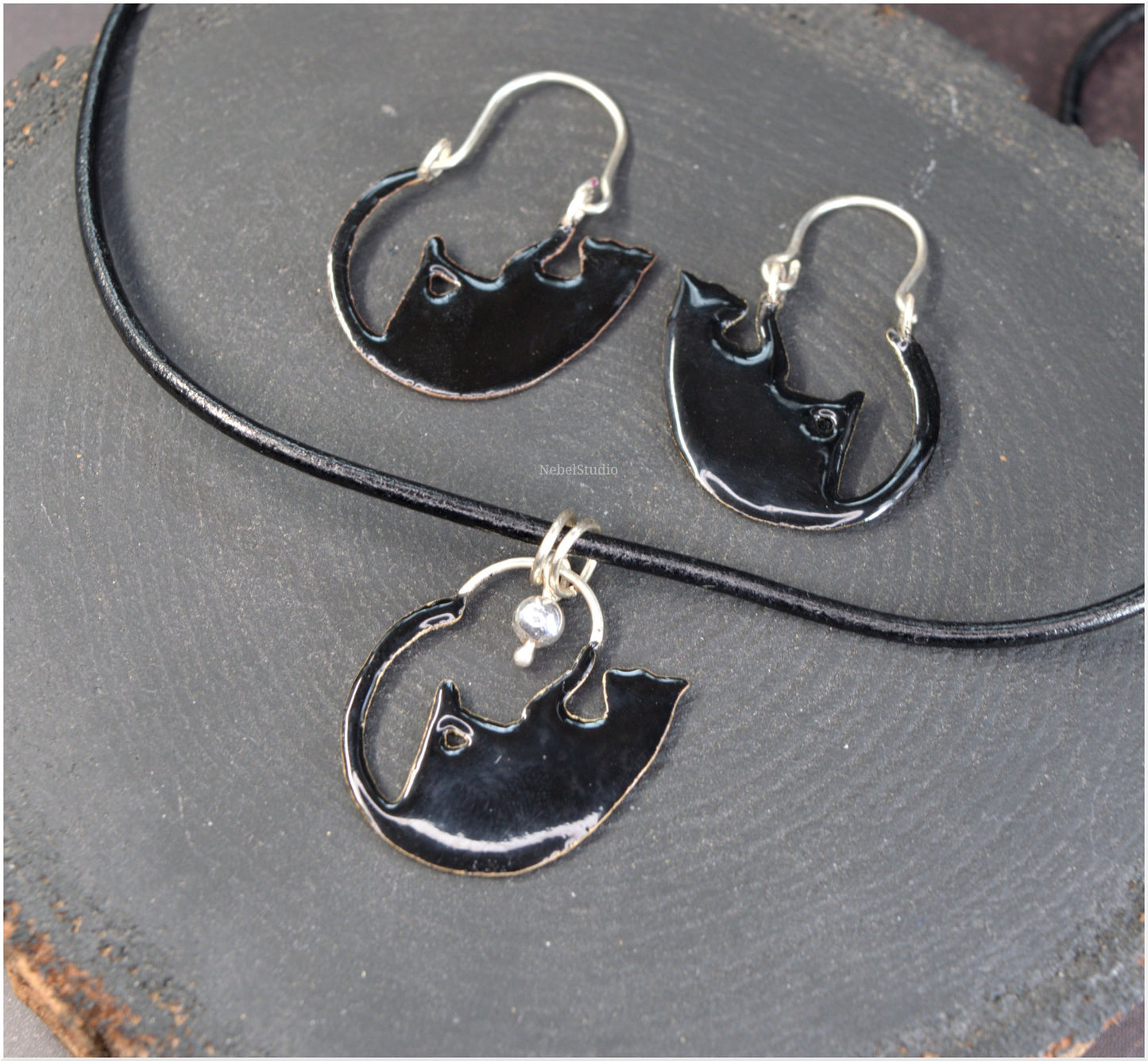 Colgante y  pendientes Catspiral Aurea