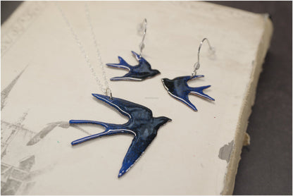 Pre-venta Pendientes Golondrina esmaltados