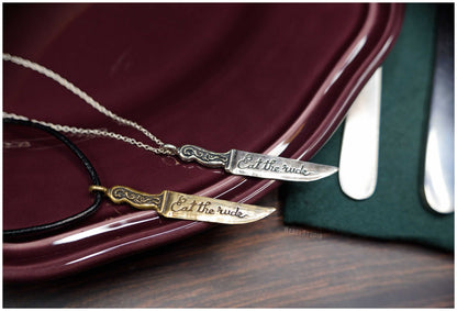 Colgante cuchillo Eat the Rude bronce