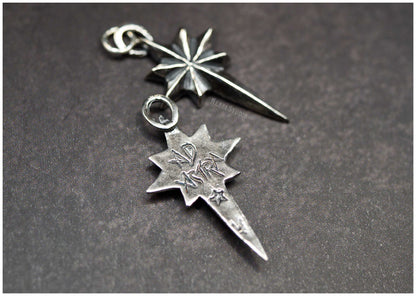 Colgante estrella Ad Astra tamaño mediano plata reverso