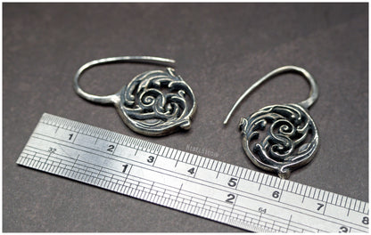 Pendientes Acanthus plata medidas