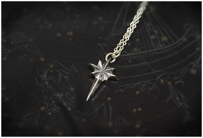 Colgante estrella Ad Astra tamaño mediano plata cadena