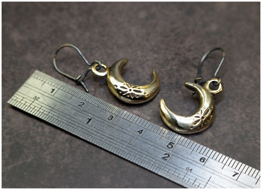 Pendientes Luna de bronce