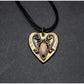 Sale- La Séance bronze pendant with marquise pink chalcedony small size