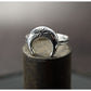 Silver moon ring