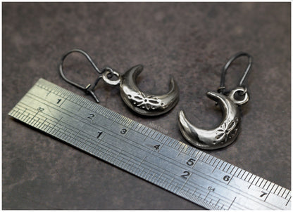 Pendientes Luna de plata