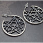 Pendientes Necronomicon símbolo plata