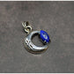Colgante Luna de plata con lapislázuli talla marquesa Edición limitada