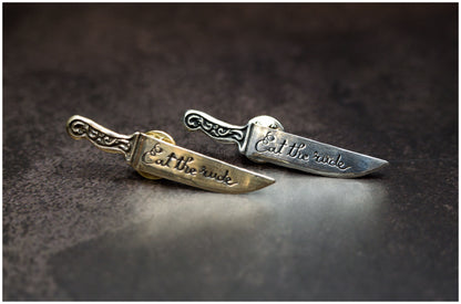Pin cuchillo Eat the Rude variaciones frente
