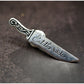 Pin cuchillo Eat the Rude plata frente