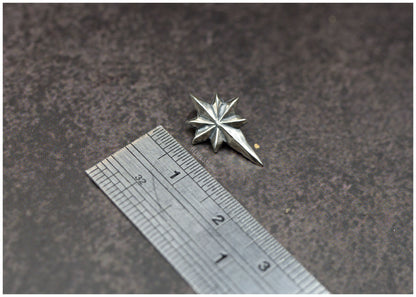Colgante estrella Ad Astra tamaño pequeño plata medidas