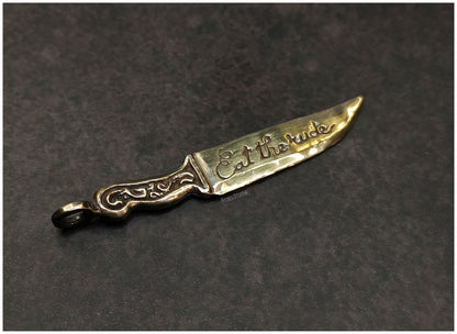 Colgante cuchillo Eat the Rude bronce
