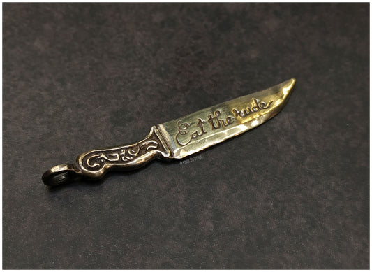 Colgante cuchillo Eat the Rude bronce
