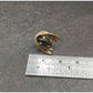 Bronze Moth Pin with Veined Onyx OOAK