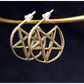 Pendientes pentáculo estrella Bewitched medida pequeña plata o bronce