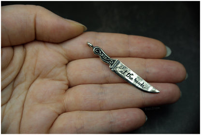 Colgante cuchillo Hannibal plata proporciones