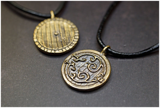 Colgante Smial puerta hobbit bronce dos caras