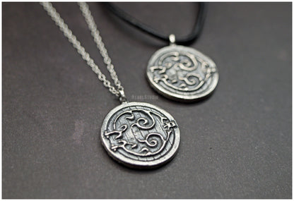 Colgante Smial puerta hobbit plata detalle