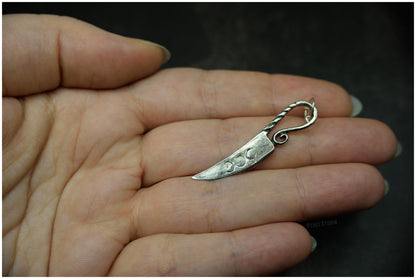 Colgante Athame cuchillo Plata
