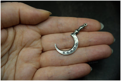 Colgante Hoz Boline plata proporciones