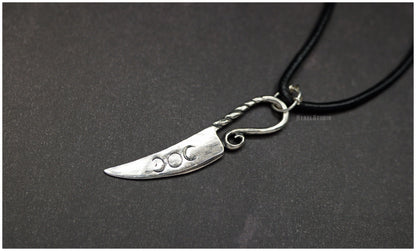 Colgante Athame cuchillo Plata