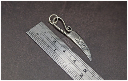 Colgante Athame plata medidas