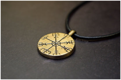 Colgante Vegsvisir bronce brillo