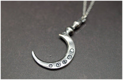 Colgante Hoz Boline plata detalle brillo cadena