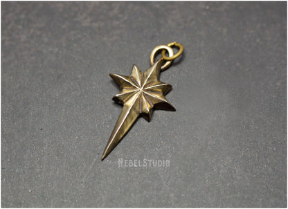 Colgante estrella Ad Astra tamaño mediano bronce solo