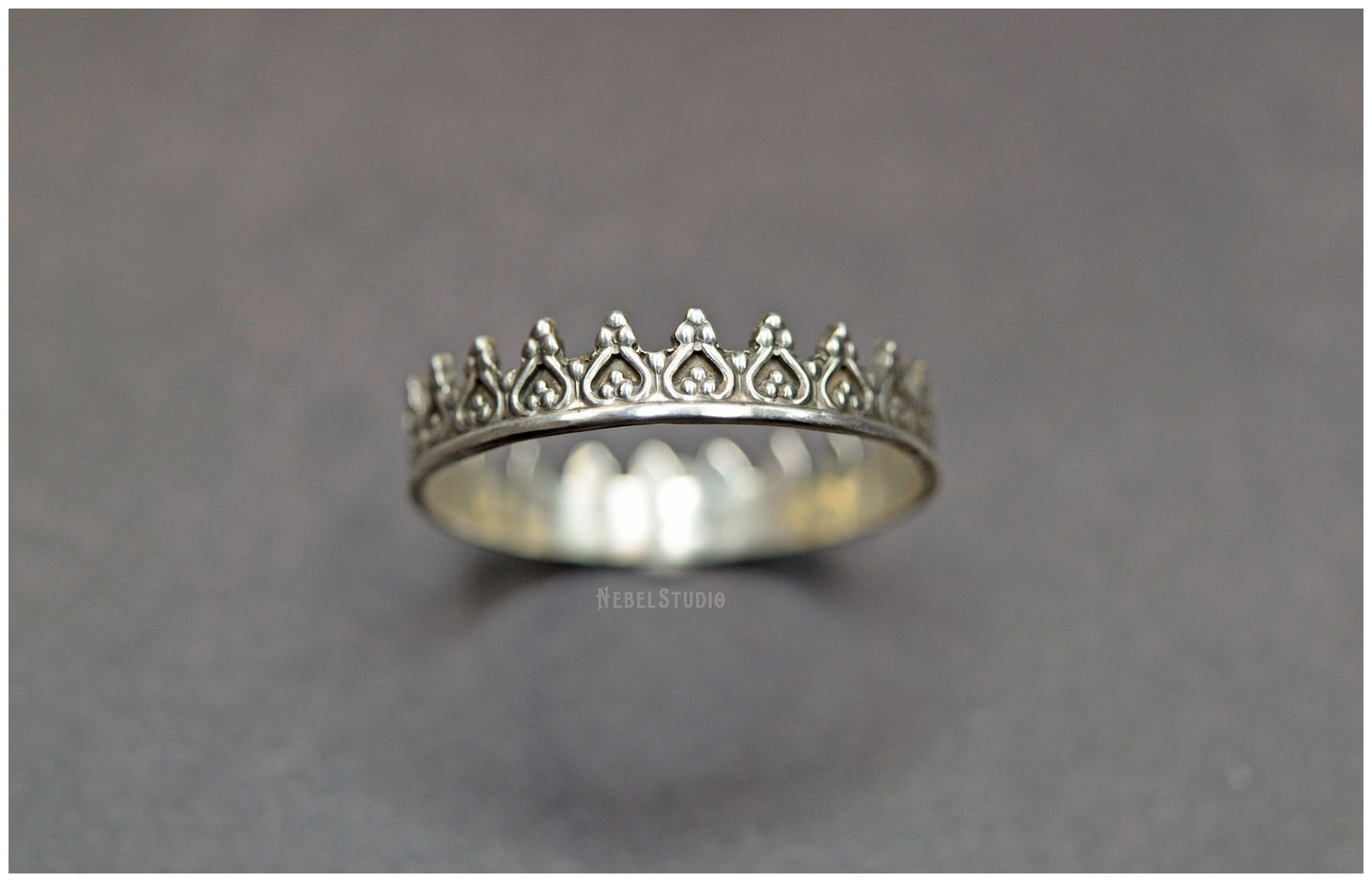 Alienor silver crown ring