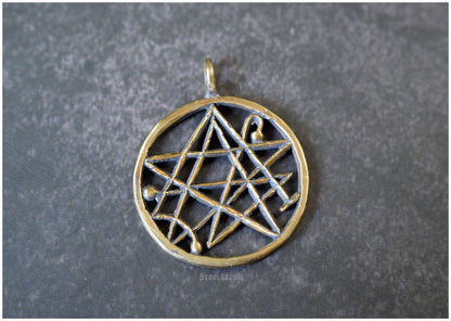 Pendant Necronomicon sigil symbol bronze or silver