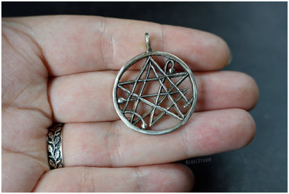 Pendant Necronomicon sigil symbol bronze or silver